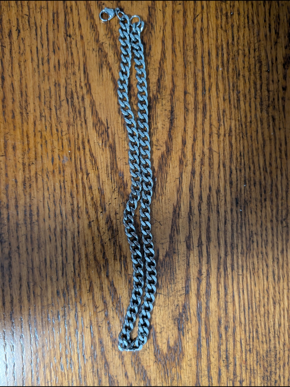 Silver Cuban Link Chain Necklace - Classic Stainless Steel